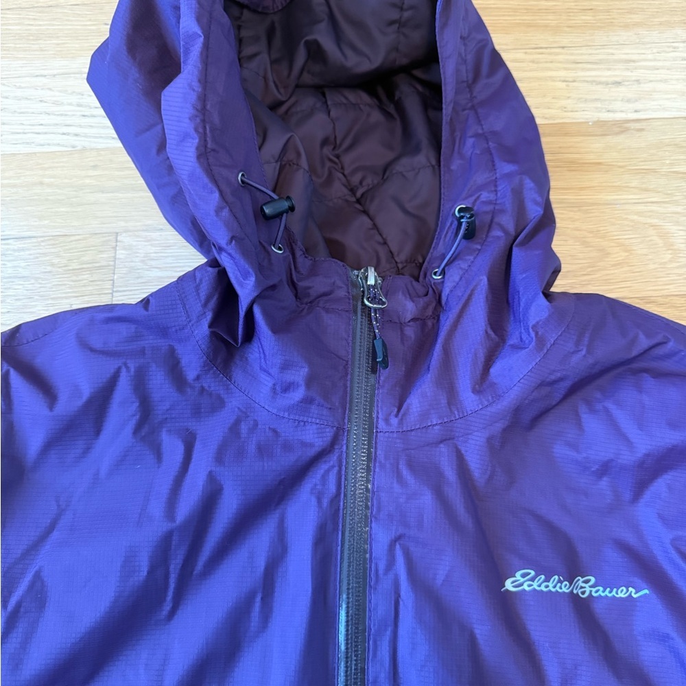 Eddie Bauer Women’s WeatherEdge Insulated Rain Jacket - Purple - Size M Women's - Picture 7 of 12